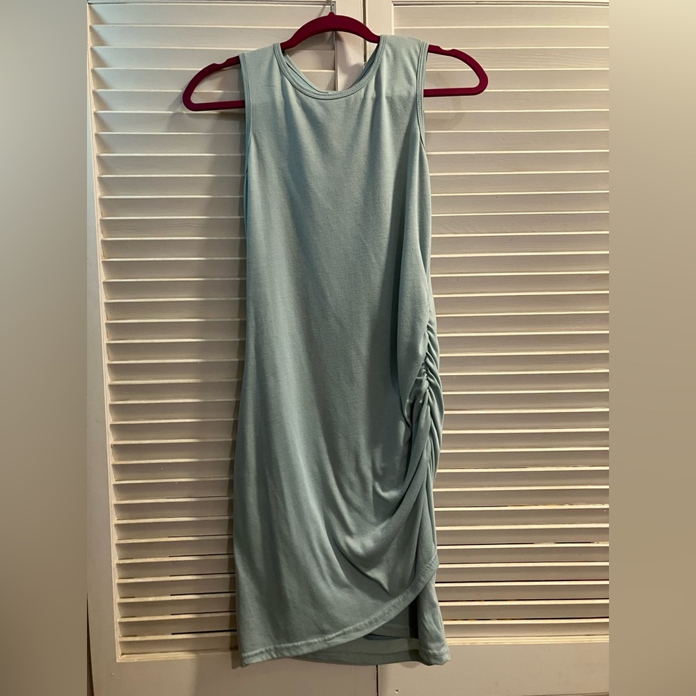 Mint Green Ruched Shift Dress Small